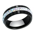 thumbnail image 2 of Baohd Durable And Stylish Ceramic Ring For Women Wedding And Engagement Durable Ceramic Rings For Wedding AB black Size 10, 2 of 6