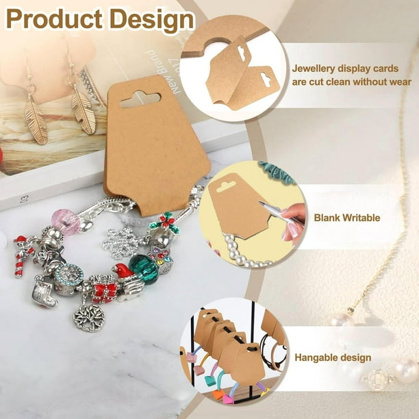 Embalaje De Papel Kraft Para Collar, Pulsera, Horquilla, Tarjetas