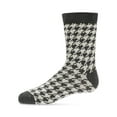 thumbnail image 3 of MeMoi Boys Houndstooth Cotton-Rich Crew Sock - Boys - Male, 7-8, Black, 3 of 8