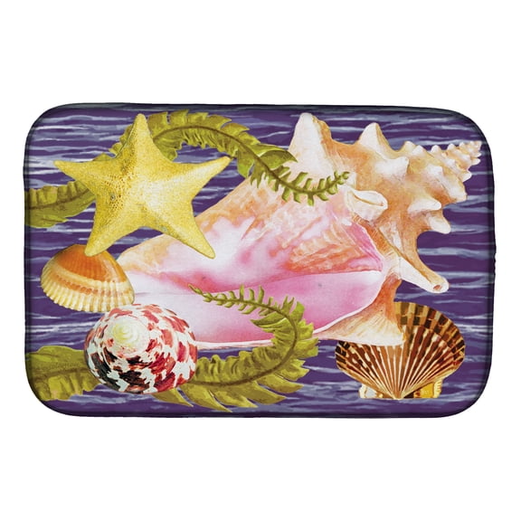 Conch And Starfish Dish Drying Mat