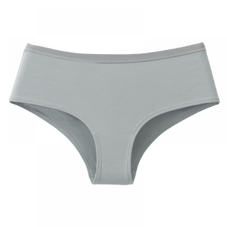 

Baywell Womens Underwear Cotton Panties Solid Color No Show Underpants Briefs Blue M