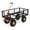 500 lbs-Black + Orange, variant on Heavy Duty Steel Garden Cart with Pneumatic Wheels Utility Metal Wagon with Removable Mesh Sides (Convert to Flatbed) for Outdoor Gardening, Landscaping 500 lbs Capacity