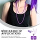 thumbnail image 5 of Yuarrent 1 Juego de disfraces individuales de los años 80, luminosa, accesorios de Cosplay, ropa de propósito especial, accesorios de fiesta Kits de decoración para fiestas estilo2 morado Yuarrent HA060875-07, 5 of 6