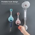 thumbnail image 4 of Unatoiry Support Mur Réglable Flexible Support Auto-Adhésif Punch Libre Amovible Rack de Remplacement Rose 1Set, 4 of 6