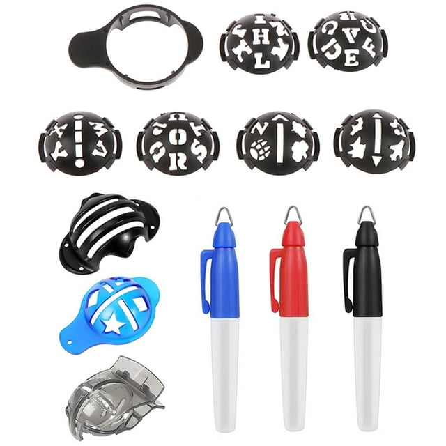 6Pcs/set Golf Ball Line Liner Marker Template Drawing Alignment Marks Sign Tool Golf Scriber Accessories Set C