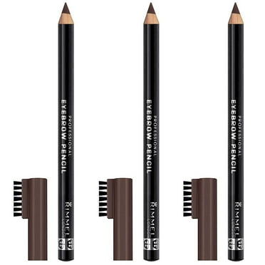 Rimmel Professional Eyebrow Pencil Dark Brown 0.05 Ounces (3 Pack)