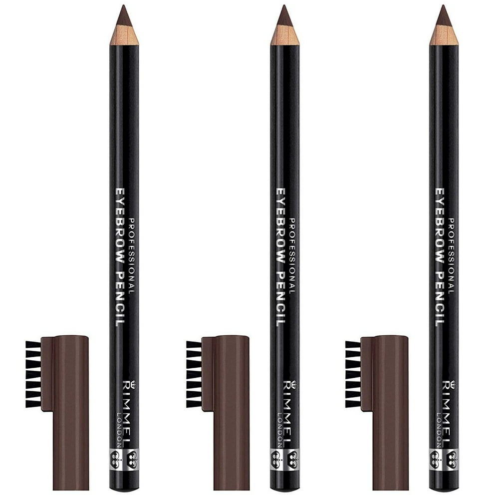 Rimmel Professional Eyebrow Pencil Dark Brown 0.05 Ounces (3 Pack