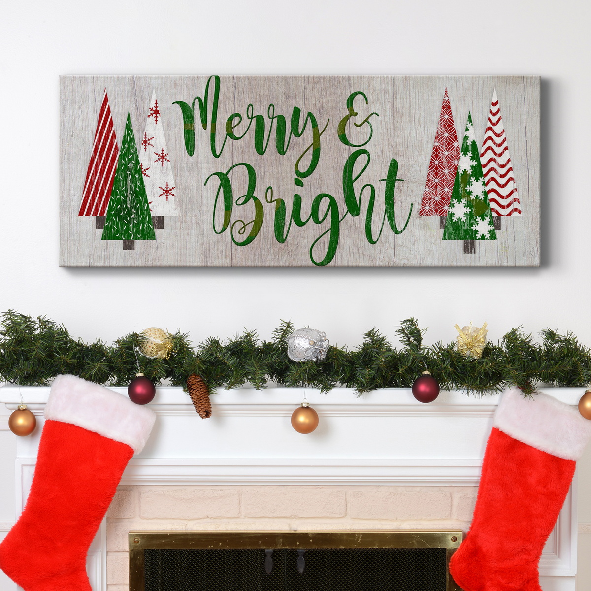 Merry & Bright Premium Gallery Wrapped Canvas - Ready to Hang