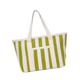 thumbnail image 2 of Bolso tote a rayas, bolso de mano elegante para la oficina, bolso de hombro para mujer, bolso de playa Verde, 2 of 8