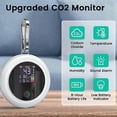 thumbnail image 3 of CO2 Monitor Meter Sensor Indoor + Alarm With 400-5000 PPM-NDIR CO2 Tester(Black), 3 of 5