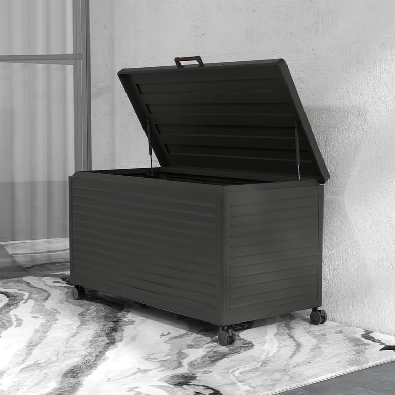 MIRADOR Outdoor Deck Box, 134 Gallon Capacity, Wheels & Lid