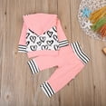thumbnail image 3 of Kiapeise Newborn Kids Baby Girl Clothes Long Sleeve Hooded T-shirt Top Pants Outfit Set, 3 of 7