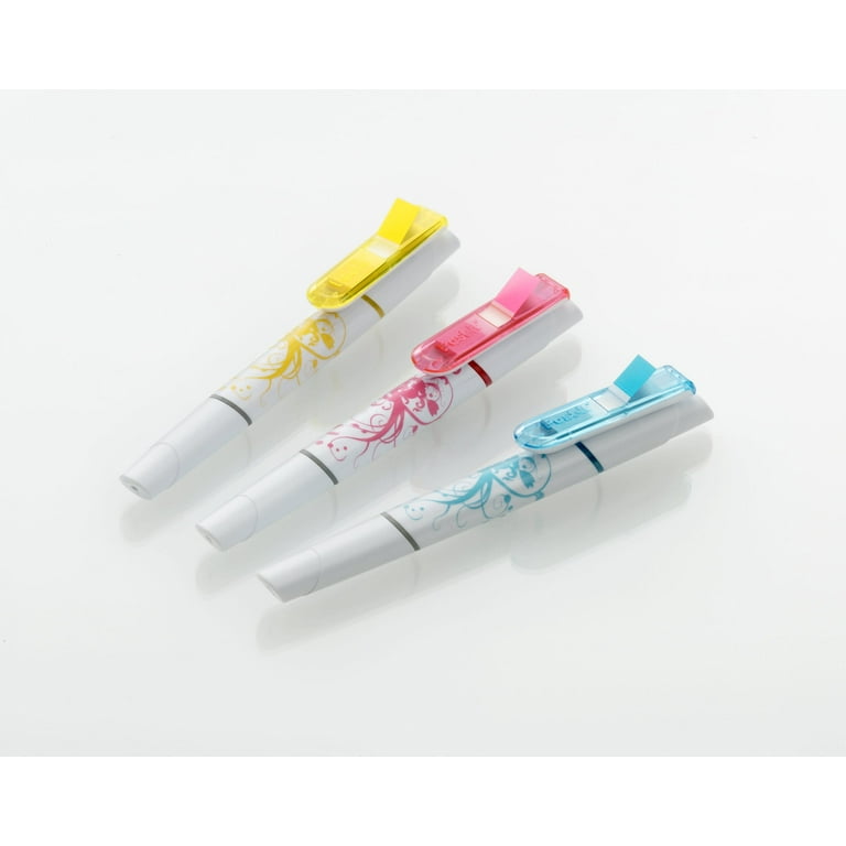 Post-it® Flag, Pen & Highlighter 3-Pack, Yellow, Blue, Pink with