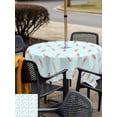 thumbnail image 4 of Outdoor Tablecloth with Umbrella Hole and Zipper, Summer Swimmers Square Table Cloth 54x54 Inch Waterproof Tablecloth, Cartoon Swimming Girls Boys Sports Picnic Table Cover for Patio Camping, 4 of 7