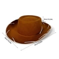 thumbnail image 3 of Xudanell Western Cowboy Hat for Kids Boy Girl Cowboy Cowgirl Dress Up Hat with Buckle Belt (White, 4-10 Years), 3 of 4