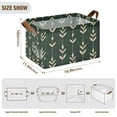 thumbnail image 7 of Yayeee Foldable Storage Basket for Shelves with Handles Set of 2 Waterproof Cloth Bins, Green Plants, 7 of 7