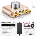 thumbnail image 4 of Nobsound Mini Bluetooth 5.0 Power Amplifier, Stereo Hi-Fi Digital Amp 2.0 Channel 50W×2 with AUX/USB/Bluetooth Input, Wireless Audio Receiver (Gold), 4 of 10