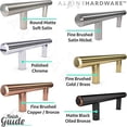 thumbnail image 2 of Alpine Hardware Solid Euro Style Bar Handle Pull | 25Pack ~3" Hole Center &  5 3/8" Length | Heavy Stainless Steel T-Bar Pull with a Polished Chrome Finish | Cabinet Hardware, 2 of 3