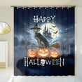 thumbnail image 3 of Happy Halloween Weimaraner Witch Pumpkins Bats Shower Curtain Weim Gray Ghost Dog Lover Waterproof Bathroom Bathtub Curtain - 13012, 3 of 5