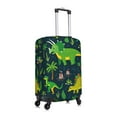 thumbnail image 3 of Gaeub Dinosaurs and Tropical Leaves and Flowers Elastic Luggage Cover with Concealed Zipper Dust-Proof Luggage Cover Protector - 18-32 inch - X-Large, 3 of 9