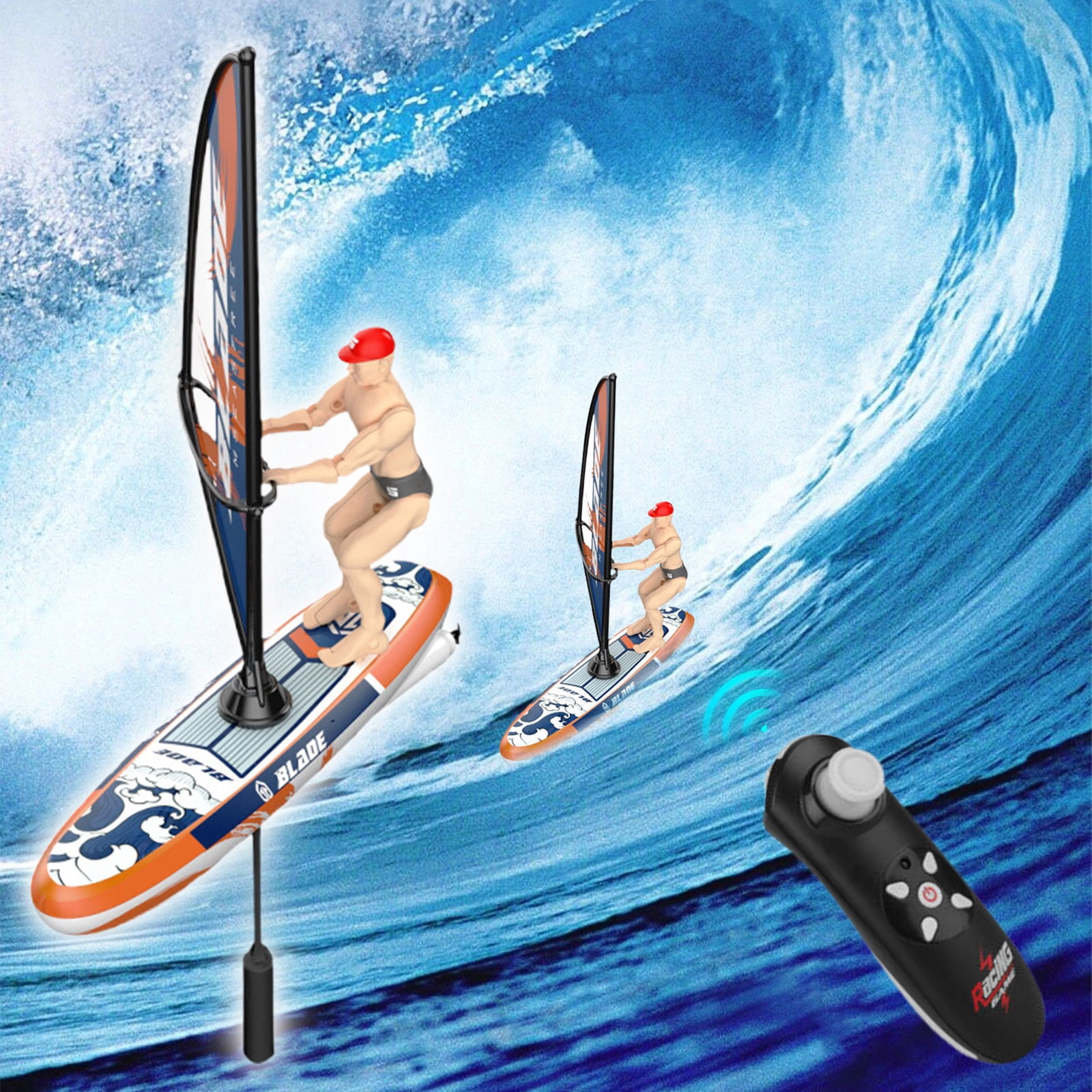 Remote-Controlled Racing Sailboat Dual-Speed Watercraft Waterproof Night Sailing LED Navigation Marine RC System High-Performance Aquatic Vehicle Recreational Equipment 8.7 Inch