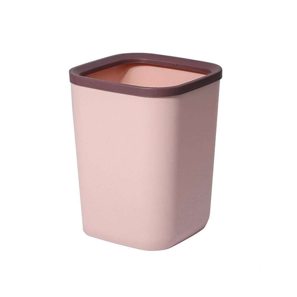 Godderr Small Trash Cans Plastic Bathroom Wastebasket Square Garbage