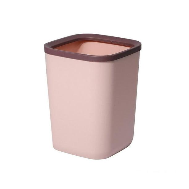 Godderr Small Trash Cans Plastic Bathroom Wastebasket Square Garbage