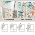 thumbnail image 5 of Teal Red Jellyfish Coastal Swag Valances for Windows, Kitchen Curtains 36 Inch Length 2 Panels Set, Nautical Beach Coral Starfish Short Curtains for Small Windows Rod Pocket Cafe Curtains 28"x36", 5 of 8