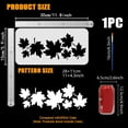 thumbnail image 2 of Maple Leaf Border Painting Stencils with Brush 5.9x11.8inch Plastic PET Maple Leaves Silhouette Drawing Template Decorative Hollowed Autumn Theme Stencil for Painting on Wood Canvas, 2 of 8