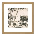 thumbnail image 1 of Xia Chang Chinese Bamboo Spring Rain Screen Painting 8X8 Inch Square Wooden Framed Wall Art Print Picture with Mount, 1 of 4