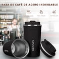 thumbnail image 2 of Taza Termo de Acero Inoxidable con Tapa, para Bebidas Frías y Calientes, para la Oficina, el Automóvil y el Parque, 2 of 4