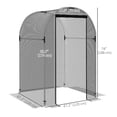 thumbnail image 3 of Outsunny 4' x 4' Plant Protection Tent Crop Cage with Door, Black, 3 of 10