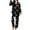 #01 Black, variant on Valentines Pajamas For Women Valentine Day Outfit Silk Satin Pj Set Cute Bow Heart Print Button 2 Piece Sleepwear