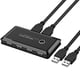 thumbnail image 3 of Moyic Conmutador KVM USB 3.0 Selector de conmutador PC de 2 puertos que comparten 4 dispositivos USB 2.0 para teclado Ratón Escáner Impresora Juegos de teclado y mouse para computadora  usb2.0, 3 of 8