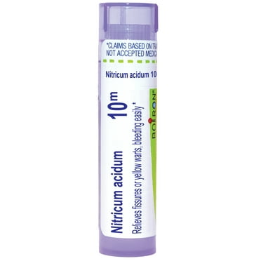 Boiron Nitricum Acidum 10M, Homeopathic Medicine for Fissures Or Yellow Warts, Bleeding Easily, 80 Pellets