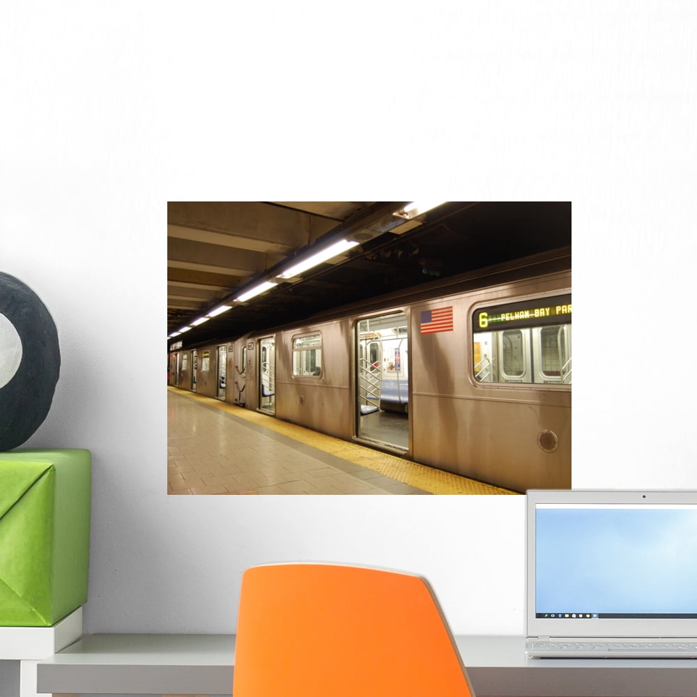 Subway Train Wall Mural by Wallmonkeys Peel and Stick Graphic (18 in W ...