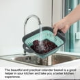thumbnail image 6 of Unique Bargains Square Collapsible Silicone Colander with Handle Blue,Green, 6 of 6