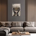 thumbnail image 5 of ZHONGYUTONG Crown Canvas Wall Art King Queen Pictures Golden and Black Painting African American Poster for Bedroom Decor Framed (12.00" x 18.00"), 5 of 5