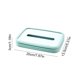 thumbnail image 3 of Caja dispensadora de pañuelos de silicona con presión automática hacia abajo | Dispensador moderno para sala o comedor | Silicona duradera y fácil de limpiar | 20x13.5x11 cm | Azul, blanco, verde, 3 of 6