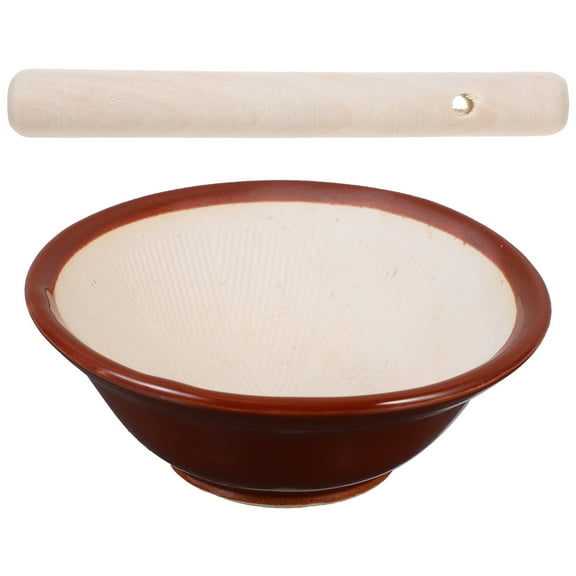 KALLORY Powder Grinding Bowl Kitchen Gadget Condiment and Pestle Baby