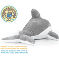 thumbnail image 5 of Dorian the Dolphin | 11 Inch Dolphin Stuffed Animal Plush | By TigerHart Toys, 5 of 5