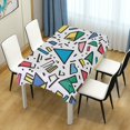 thumbnail image 4 of Yayeee Tablecloths 54" x 72" Rectangle Wrinkle Resistant Party Table Cover, Blue Triangles, 4 of 8