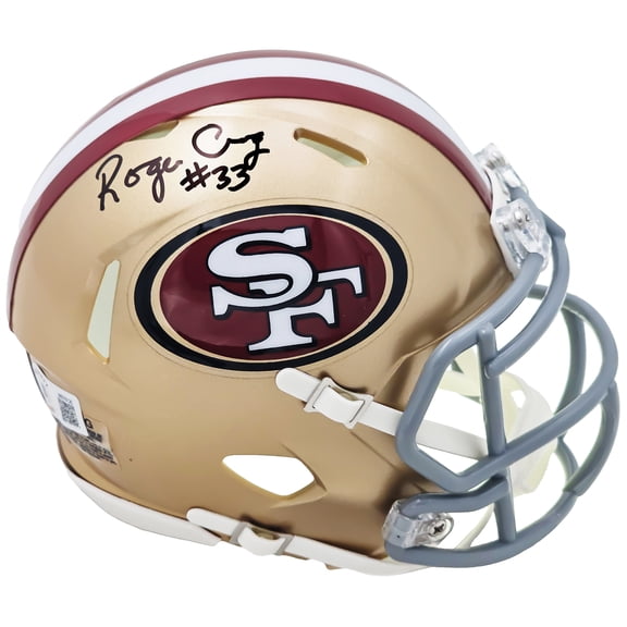Roger Craig Autographed San Francisco 49ers Gold Speed Mini Helmet Beckett BAS Witness 221284