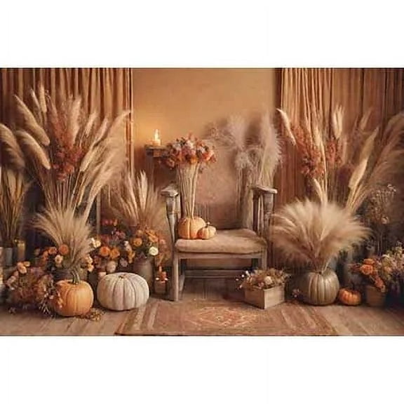 Thanksgiving Day Photography Backdrop Thatch Autumn Bohomian Photocall Background Childr Studio Photobooth Props