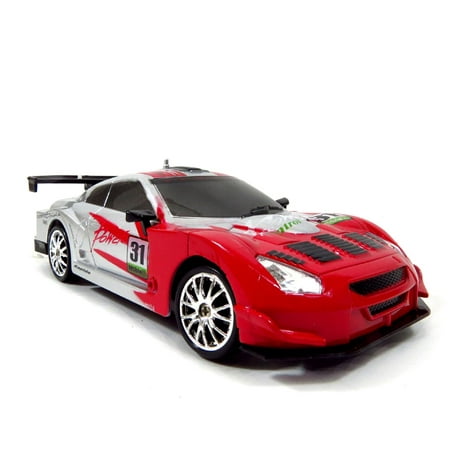 1:24 Super Fast RC Drift Race Car Radio Control - Red RC Car R/C Car Radio Controlled (Nfs Carbon Best Drift Car)
