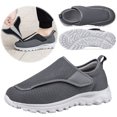 thumbnail image 1 of Zapatos Ortopédicos Sin Cordones para Hombre  Diabéticos Antideslizantes Personas Mayores (gris Oscuro 42), 1 of 9