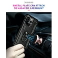 thumbnail image 4 of Allytech iPhone 13 Pro Case, iPhone 13 Pro Cover, Military Grade Protection Shockproof 360 Degree Kickstand Ring Stand Holder Magnetic Car Mount Case Cover for Apple iPhone 13 Pro, Black, 4 of 6