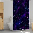 thumbnail image 3 of Purple Galaxy Shower Curtain 72x72, Waterproof Washable Polyester Bathroom Curtain, Galaxy Bath Curtain with 12 Plastic C Hooks, Machine Washable Fabric Bath Curtain for Bathroom Decor, 3 of 5