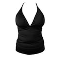 thumbnail image 1 of Traje de Baño Tankini Op para Mujer con Amarre Halter Negro Talla G, 2 Piezas, 1 of 4