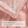 thumbnail image 3 of Bare Home Faux Fur Blanket - 47" x 60" - Ultra Soft Fleece - Throw, Blush, 3 of 8